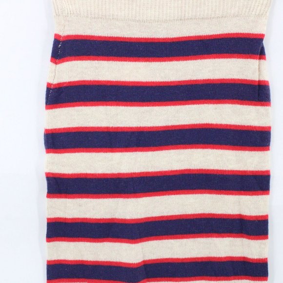 Mo:vint Pencil Skirt Womens Beige Striped Knit Stretch Small S New With Tags - Picture 3 of 9